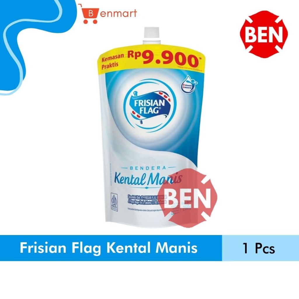 

Frisian Flag Susu Bendera KENTAL MANIS Pouch 260g 260gr Biru Putih