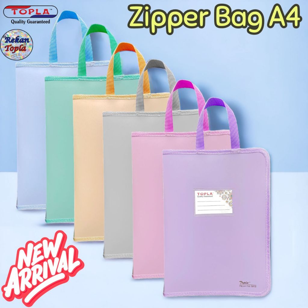 

Zipper Bag / Zip Bag / Map Tas Folder Reseleting A4 / Murah Kuat Berkualitas / Merek TOPLA