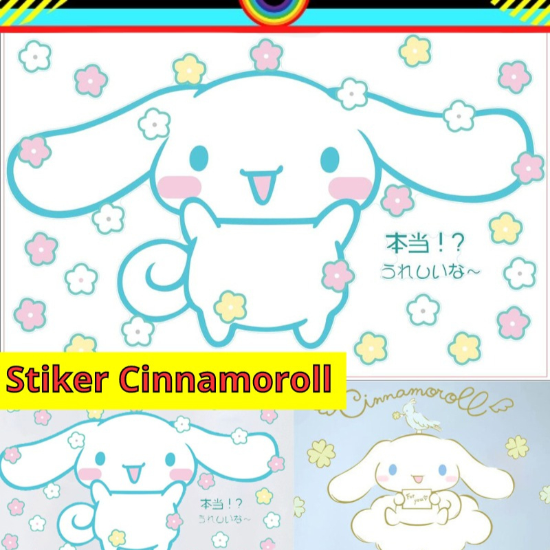 WALLSTIKER STIKER STICKER WALLSTICKER DINDING MOTIF KARTUN SANRIO CINNAMOROLL CINAMOROL CINNAMOROL