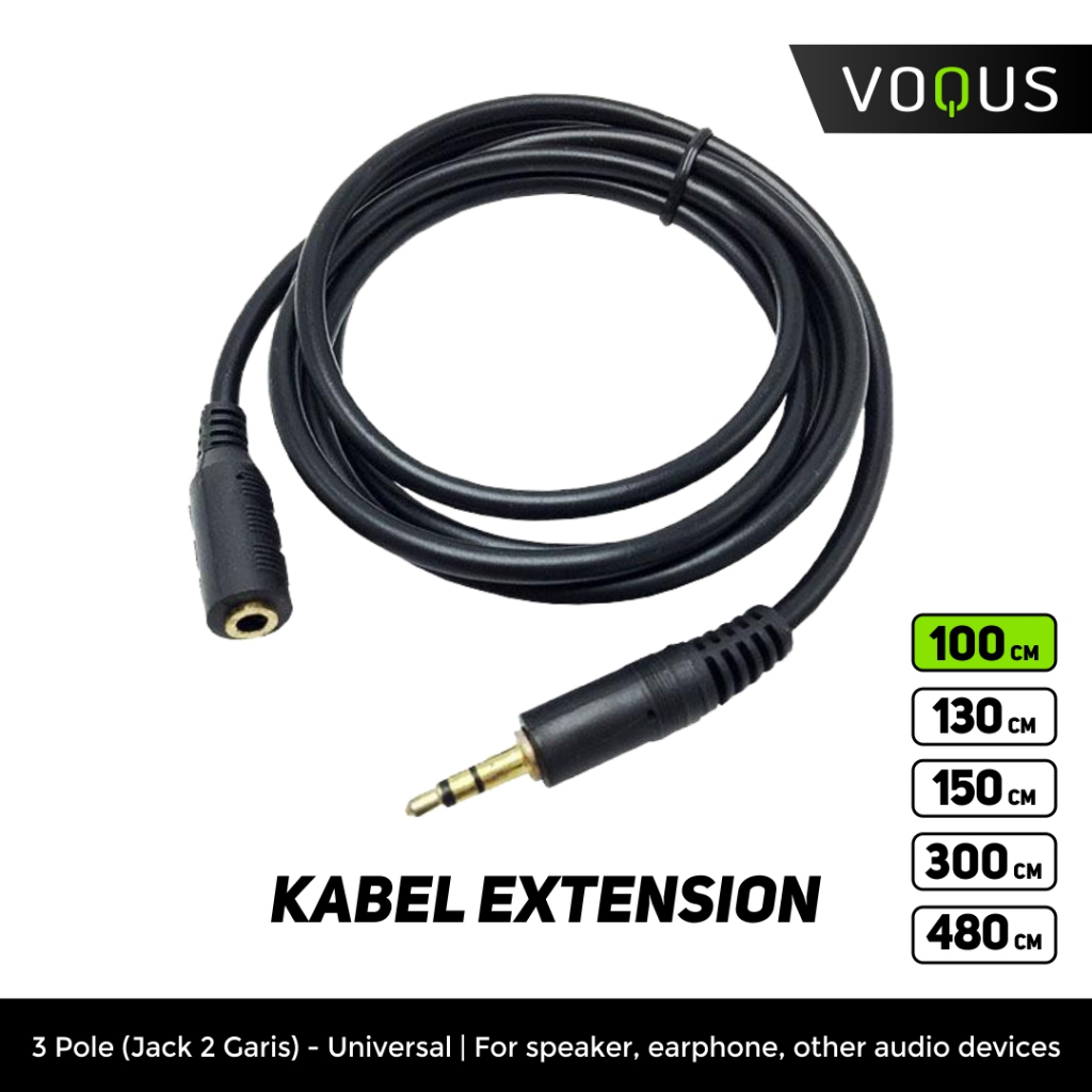 Kabel Extension Audio Stereo Sambungan Earphone Headset Speaker Ekstensi