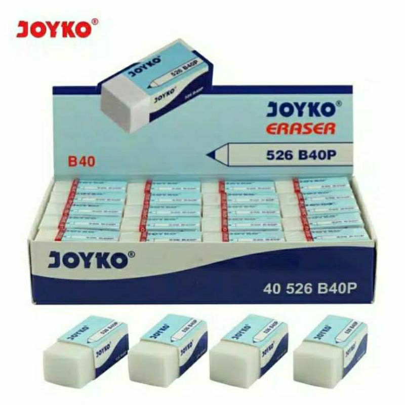 

Eraser Penghapus pensil JOYKO putih (isi 20 pcs)