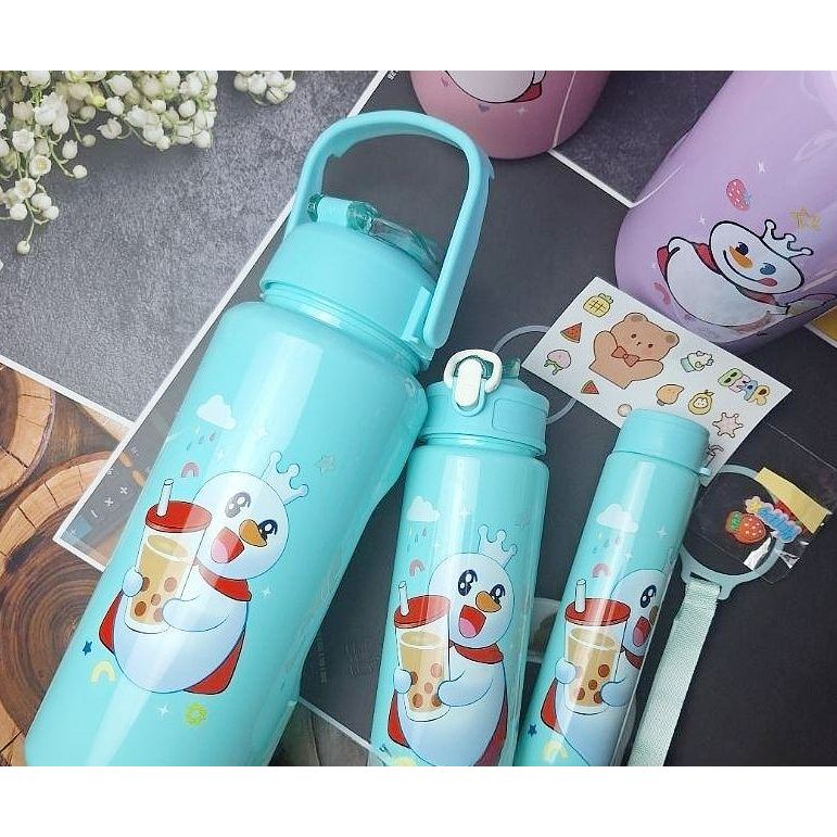 BOTOL MINUM MIXUE 3IN1/BOTOL MIXUE BERANAK FREE SEDOTAN + STIKER