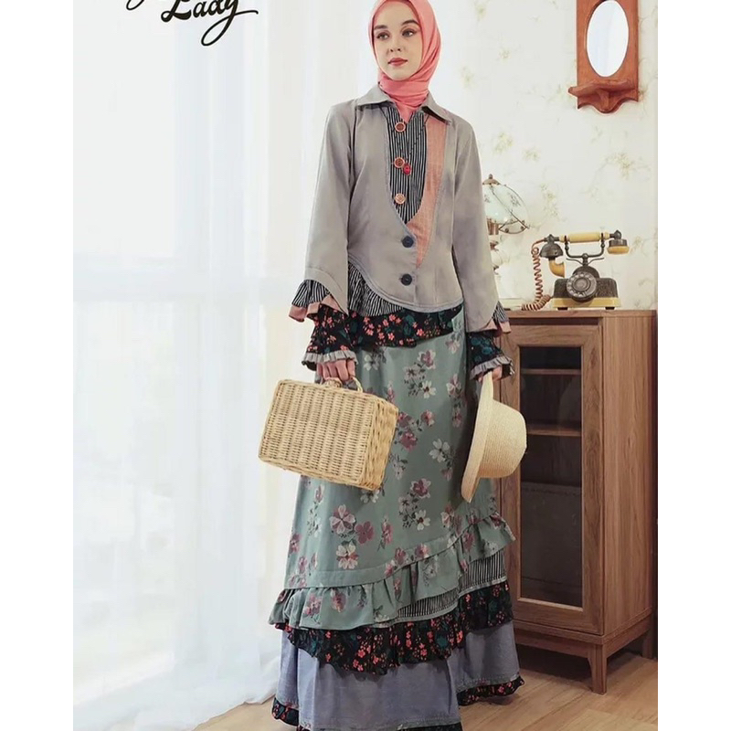 MY LADY - GAMIS TUNEECA ERICA T-0523007 GAMIS DRESS WANITA MODERN TRENDY KEKINIAN