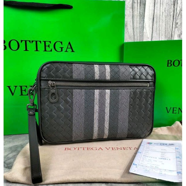 CLUTCH HANDBAG PRIA BOVEN453 LEATHER ANYAMAN IMPOR MIROR VIP