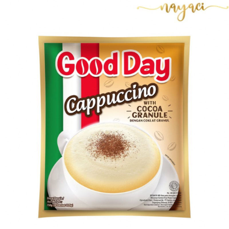 

Good Day Kopi Cappuccino 10 x 25 gr exp 2025 (max 10 Renceng)