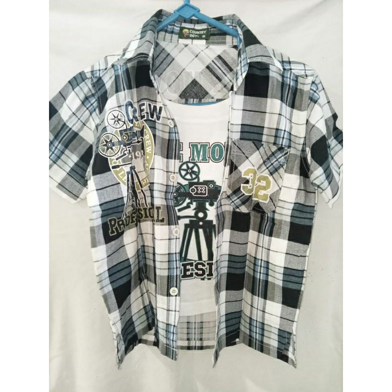 Preloved Kemeja Anak Country Doy Sz 6 (4-6 th)