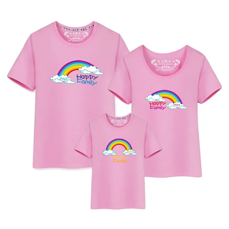 Kaos Couple Family/Keluarga RAINBOW HAPPY FAMILY