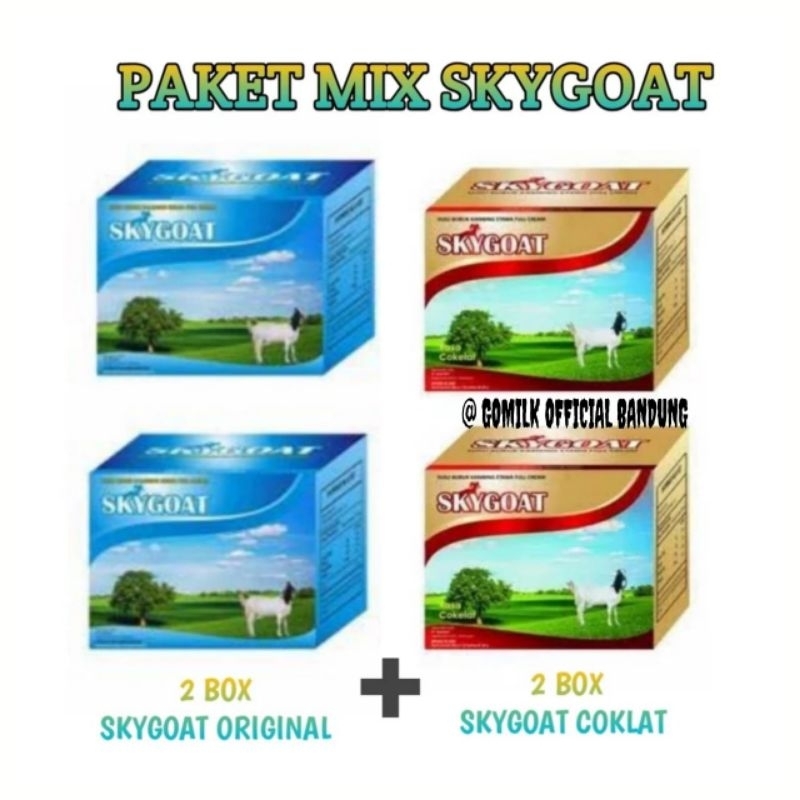 

4 Box Paket Mix l Skygoat Susu Kambing Etawa Original