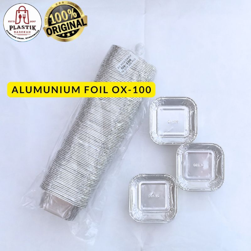 ALUMUNIUM FOIL TRAY FOIL OX100 / OX100 / ALUMUNIUM FOIL CUP OX100 / ALUMUNIUM CAKE / ALUMUNIUM FOIL 