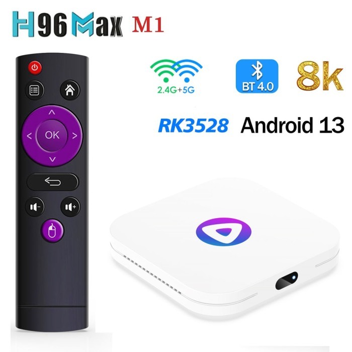 Android tv box H96 Max m1 2/16GB Rockchip Rk3528 WiFi 6 Android 13