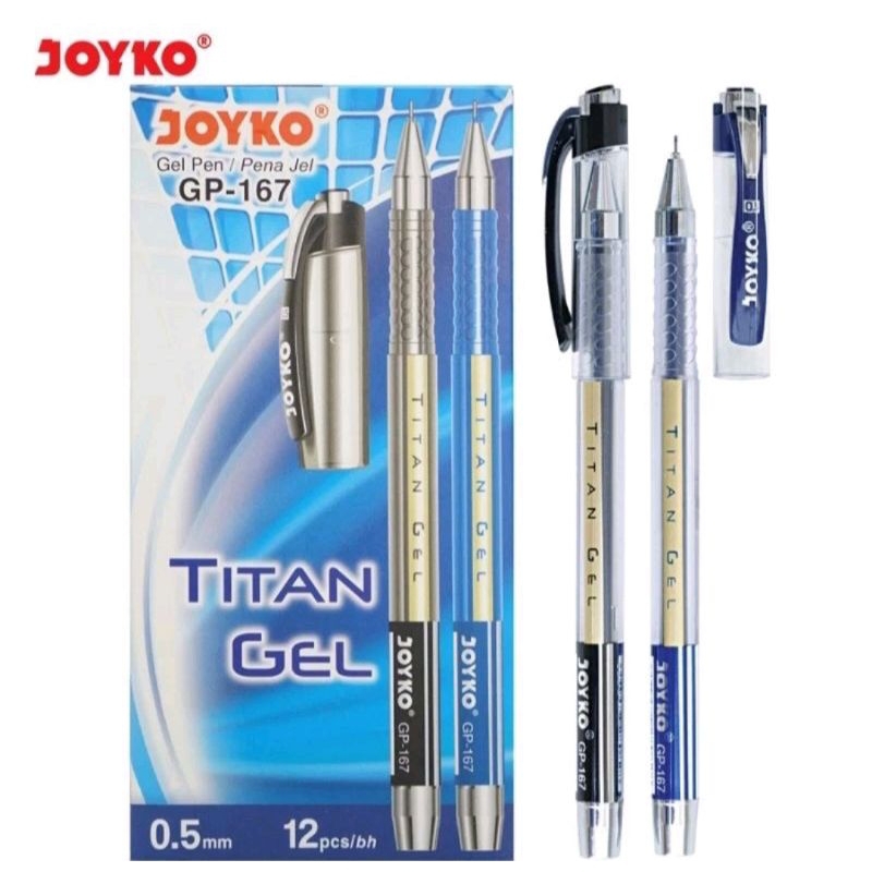 

BULPOINT/BULPEN GEL JOYKO TITAN GP-167 HITAM (1 PAK ISI 12 BIJI)