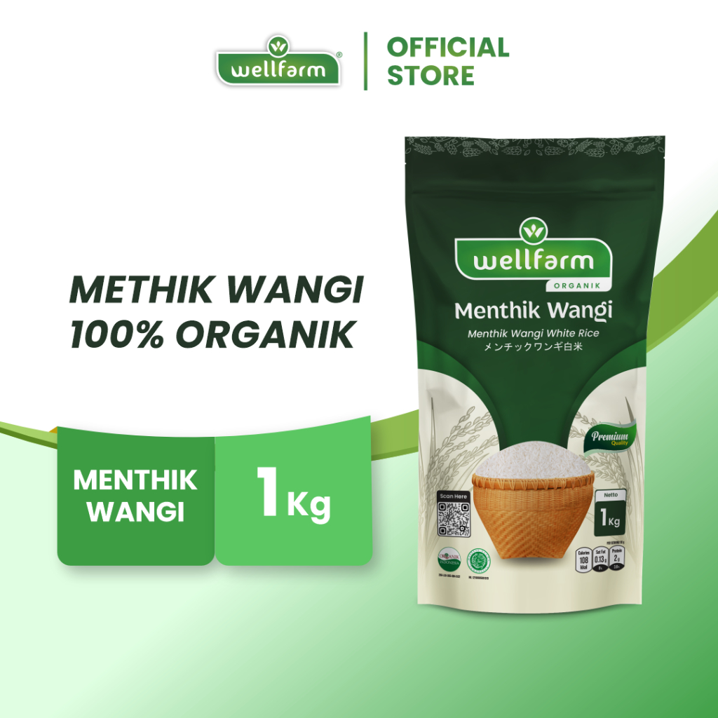 

WellFarm Beras Menthik Wangi Organik Premium 1Kg