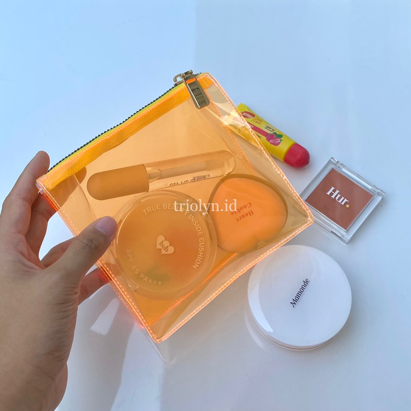 Pouch Transparant Jelly Makeup Cosmetic Travel PVC pouch Dompet Kosmetik