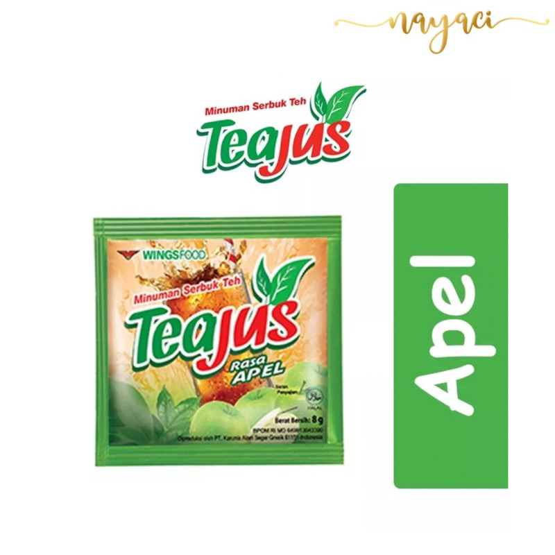 

TEA JUS MINUMAN SERBUK TEH RASA APEL (1 RENCENG ISI 10 SACHET)