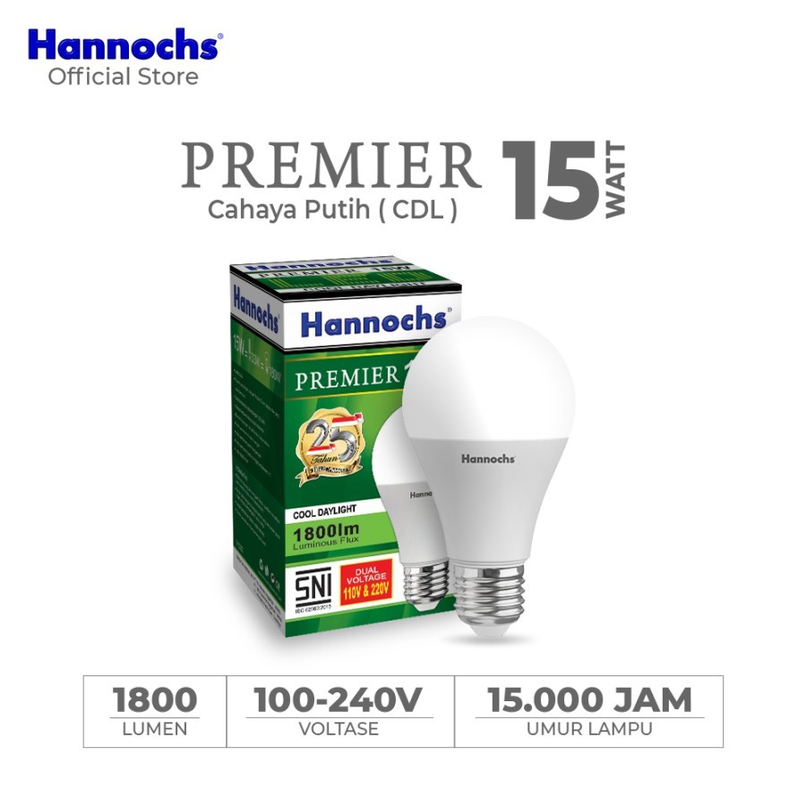 Bohlam LED HANNOCHS PREMIER 15 W Lampu LED Bulb HANNOCHS PREMIER 15W