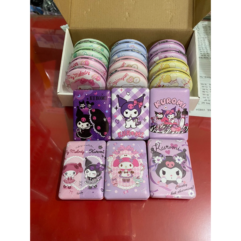 Cermin Lipat Custom Kartun  Cermin Rias Karakter Hewan Lucu  Kustom Kaca Lipat Portabel Kulit Mini