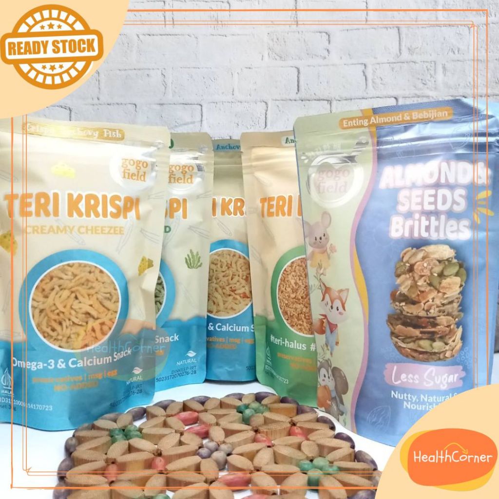 

Gogofield Teri / Brownies Krispi Mpasi Omega 3 Crispy Anchovy Fish Non MSG - Brownis Crunchy Healthy Snack Kids Teri Kremes