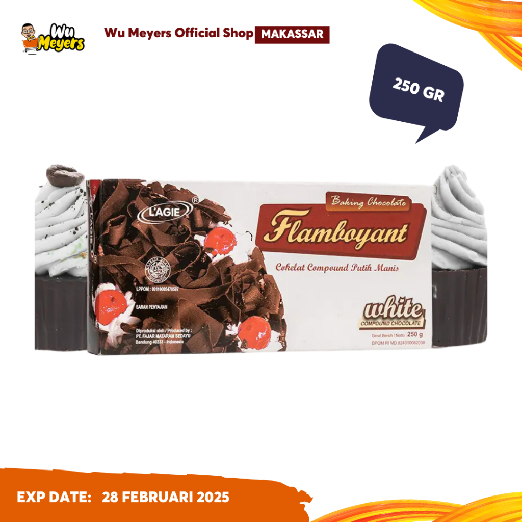 

L'agie Coklat Flamboyant White Cokelat Compound Putih Manis 250 gr - WuMeyers Makassar