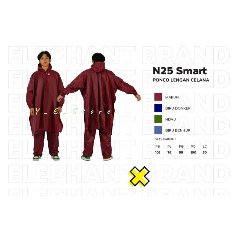 Jas Hujan Nylon Monas N25 Kelelawar Lengan + Celana.