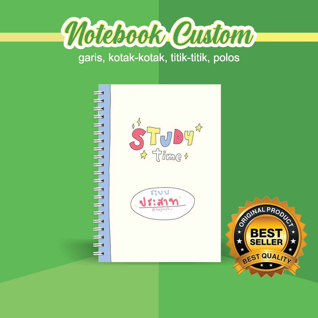 

NOTEBOOK A5 CUSTOM CATATAN/JURNAL BOOKPAPER GRID/KOTAK2#DOTTED/TITIK2#BLANK/POLOS
