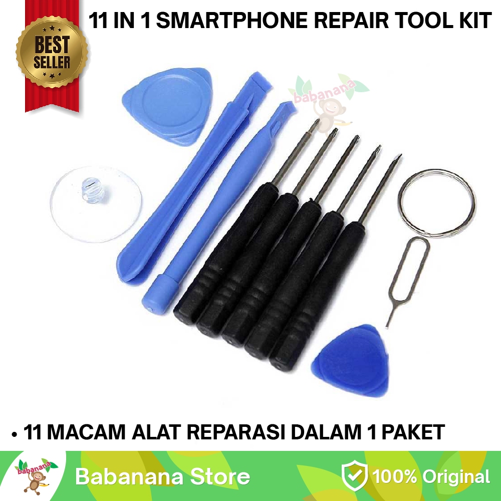 11 IN 1 SMARTPHONE REPAIR TOOL KIT LAPTOP ALAT SERVICE REPARASI 11PCS