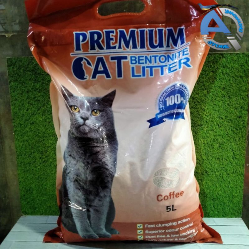 CAT BENTONITE PASIR KUCING WANGI KOPI 5 LITER