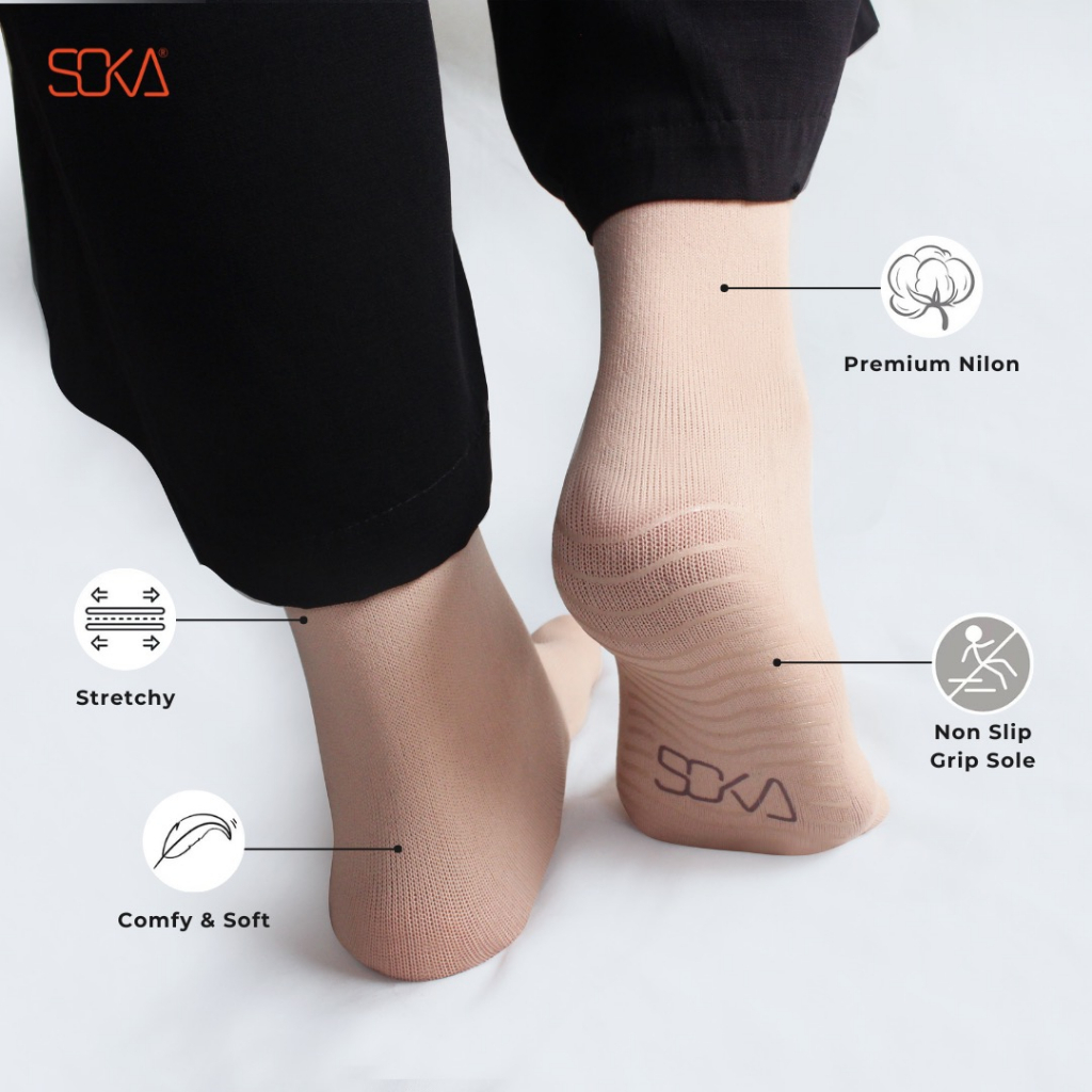 Soka Kaos Kaki Jempol Antislip Premium Kaos Kaki Soka Anti slip Kaos Kaki Antilicin Umroh Muslimah