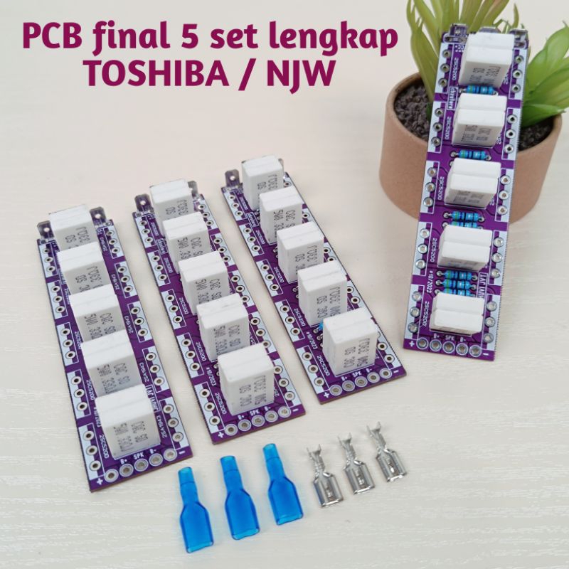 PCB TRANSISTOR FINAL 5 SET LENGKAP TOSHIBA & NJW