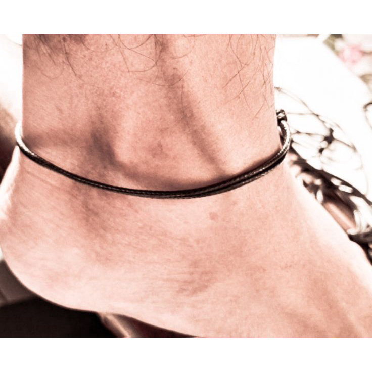 Terbatas Gelang Kaki Tali Hitam/Gelang Kaki Tali Korea/Gelang Kaki Pria Wanita/AGAM AKSESORIS Harga 