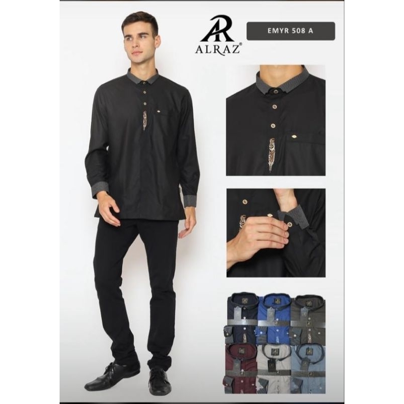 Baju Koko Alraz lengan panjang, baju muslim kekinian