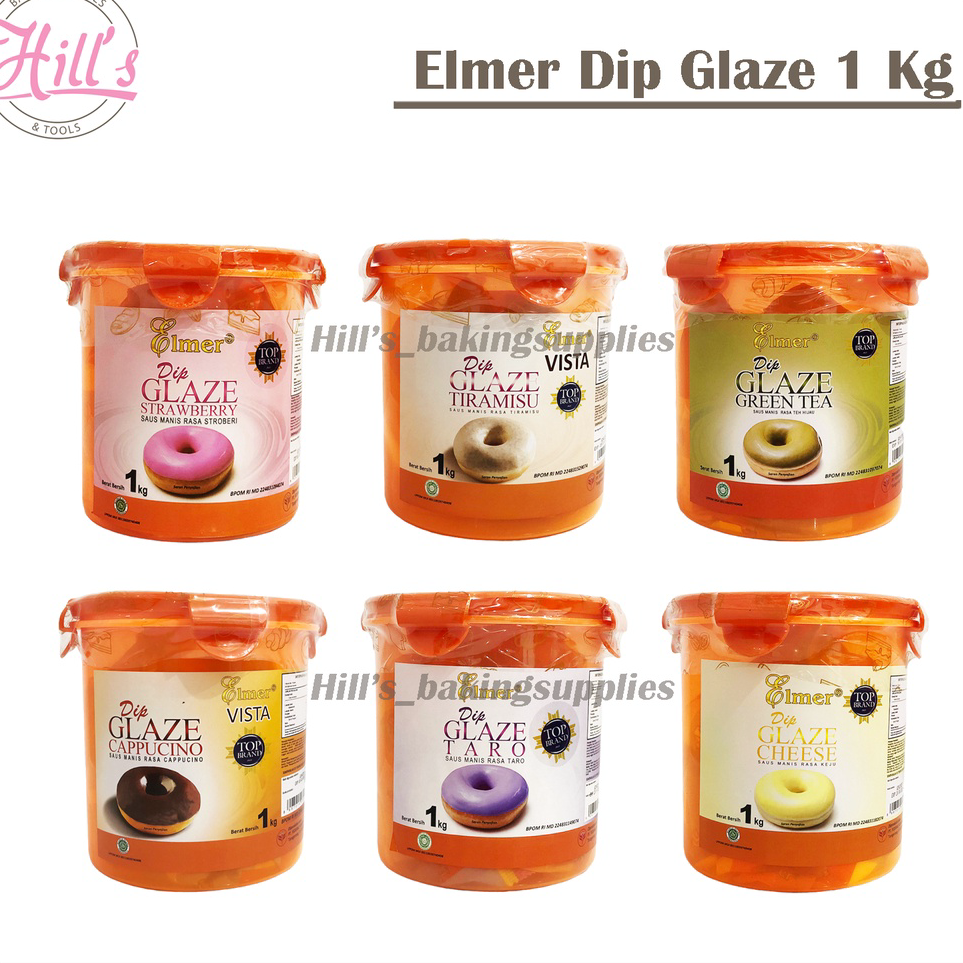 

Diskon TERLENGKAP !!! ELMER DIP GLAZE 1 KG ALL VARIAN / RASA LENGKAP TOPPING DONUT SELAI DONAT TIRAMISU STROBERI COKLAT CAPPUCINO GREEN TEA CHEESE WHITE SUSU TARO 1KG Ready