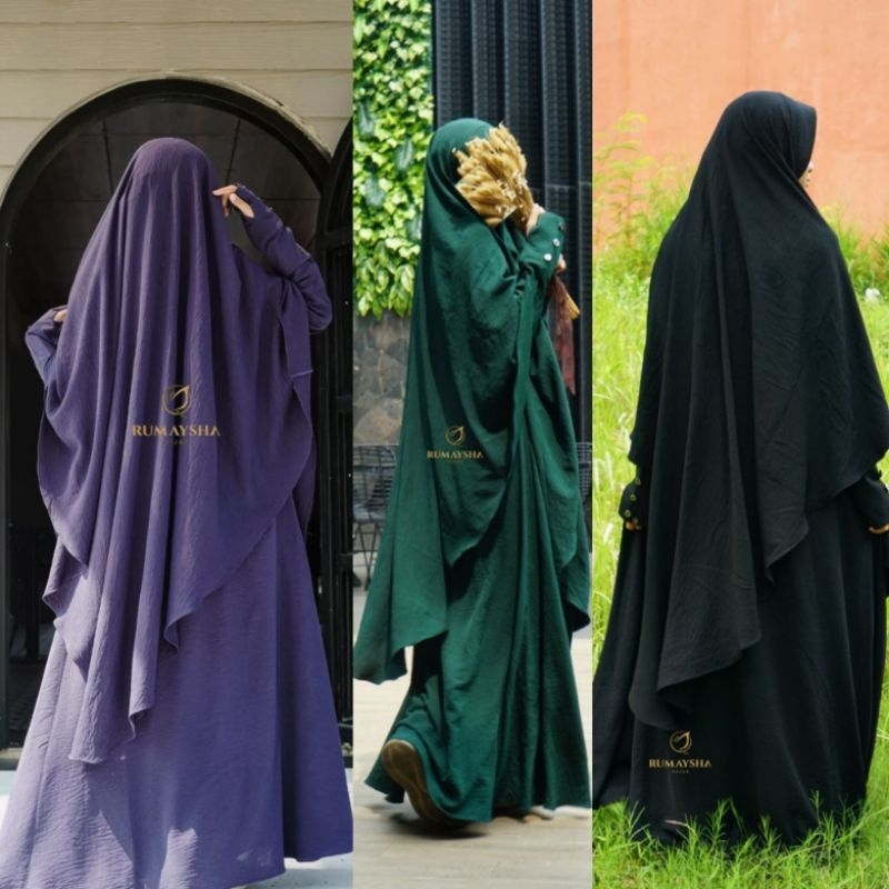 GAMIS SET LABUAN BY RUMAYSHA HIJAB (SUDAH 1 SET DENGAN KHIMAR)