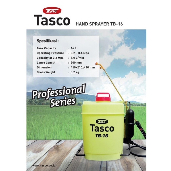 KNAPSACK SPRAYER TASCO TB-16 TANGKI SEMPROT HAMA RUMPUT 16 LITER