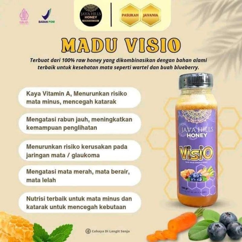 

Madu VisiO Java Hills Honey 330gr madu herbal untuk kesehatan mata CV Mumtaz Java