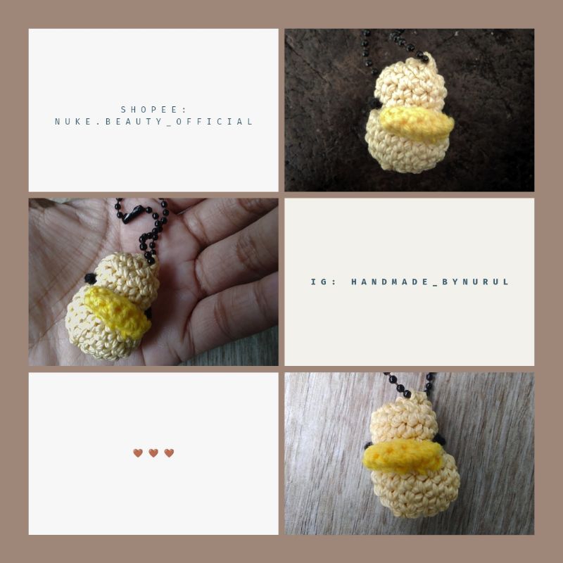 Ganci bebek rajut gantungan kunci amigurumi bebek boneka