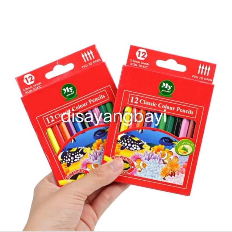 

12 PCS PENCIL WARNA MINI (P064) PENSIL WARNA