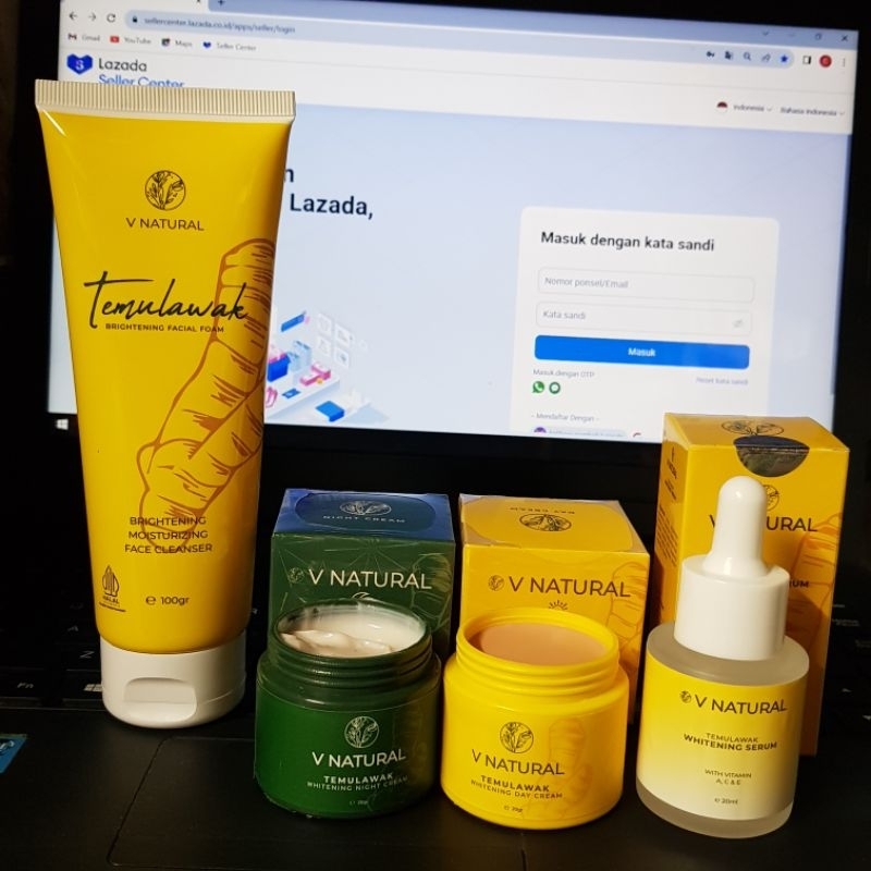 Paket Hemat 4in1 Cream Temulawak V Natural Original Bpom