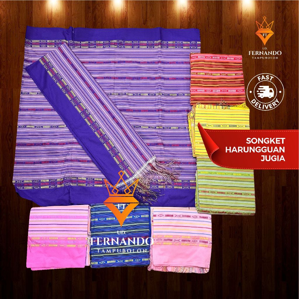 Songket Harungguan Jugia Kain Tenun Asli Tangan Siantar Bahan Premium Pakaian Tradisional Exslusive 