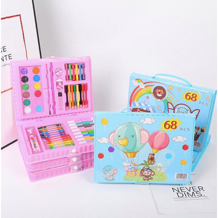 Crayon Set 68pcs / Krayon Mewarnai Anak 68pcs / Pensil Warna Set 68 pcs TAKASIMURA STORE