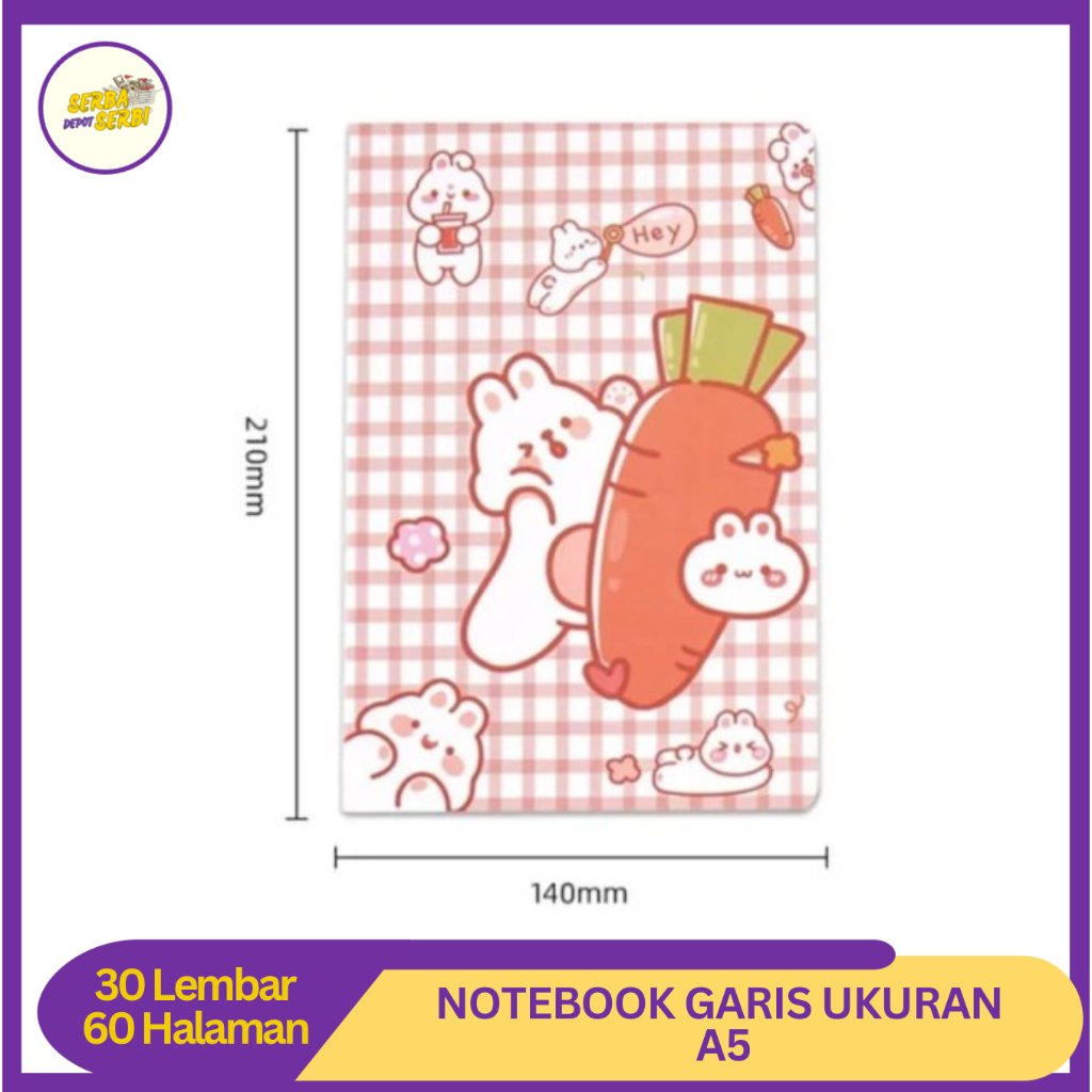 

Notebook Buku Tulis A5 Catatan Sekolah Motif Lucu Karakter 30 Lembar