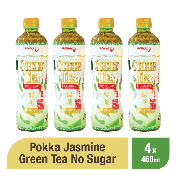 

Pokka Jasmine Green Tea No Sugar - 450 ML (4 Pcs)