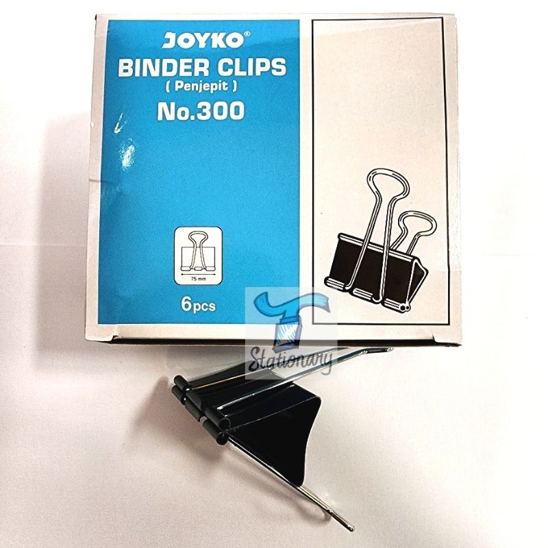

Binder Clip JOYKO 300 (75mm) BESAR / Klip Penjepit Kertas Besar no.300.