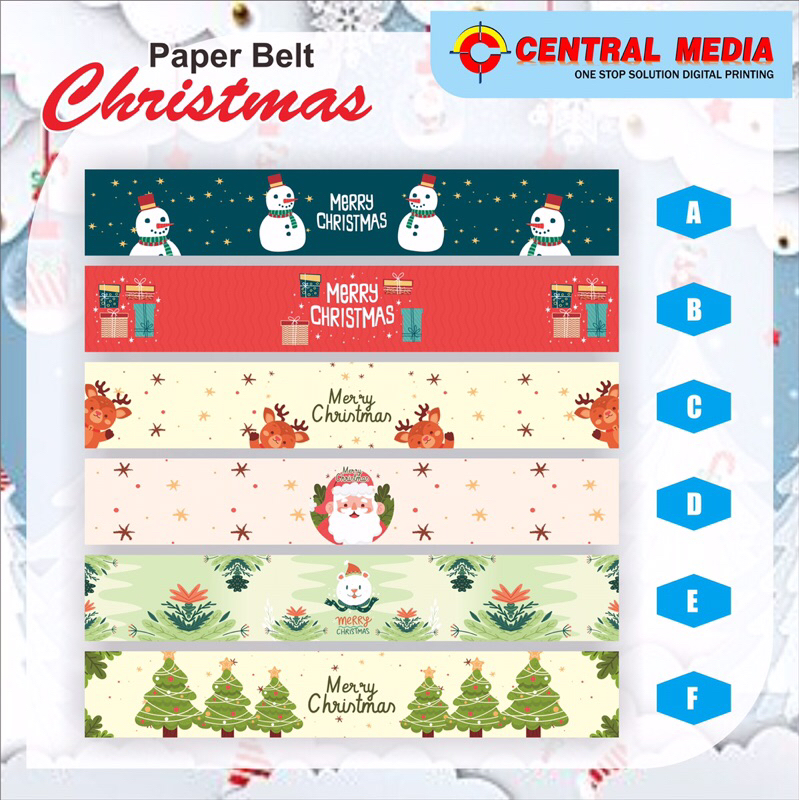 

Label paper belt toples kue jar box natal christmas xmas