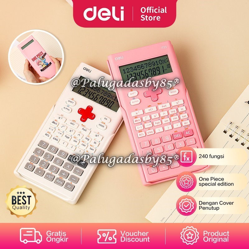 

(1 Biji) Kalkulator DELI E1725 Scientific 240F 12 Digits / Calculator Deli E1725 One Piece / Kalkulator Ilmiah Deli E1725 / Deli 1725 / Deli E 1725 / Kalkulator One Piece