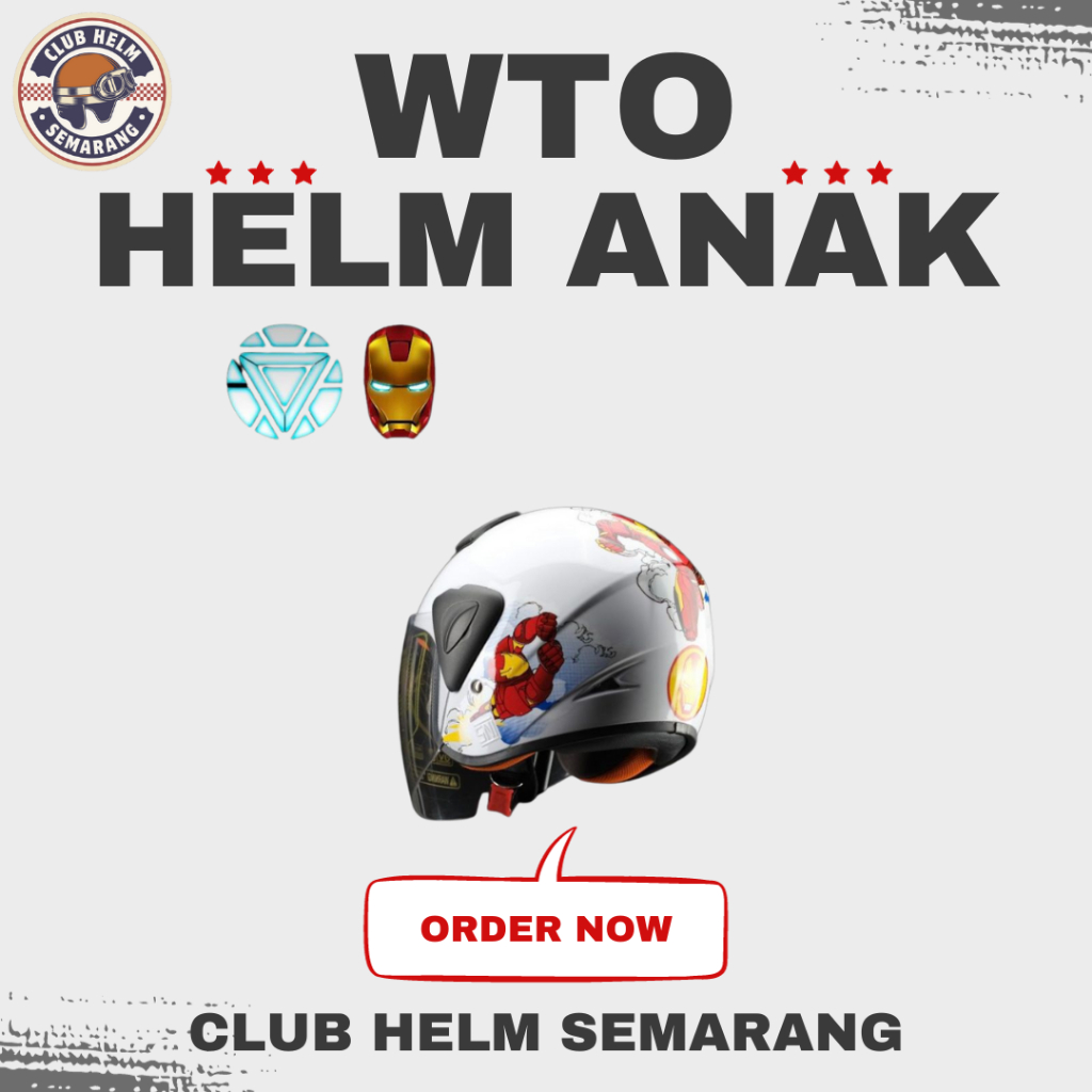 Helm Anak Motif Iron Man