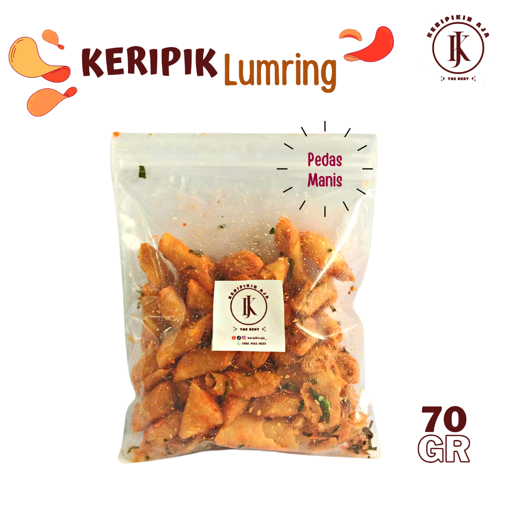 

Keripik LUMRING / Lumpia kering balado pedas manis daun jeruk 70gr