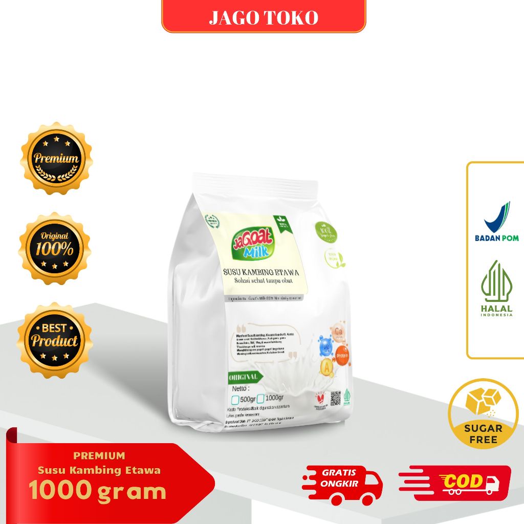 

Premium Susu bubuk Kambing Non Sugar Jagoat | Murni 100% Organik