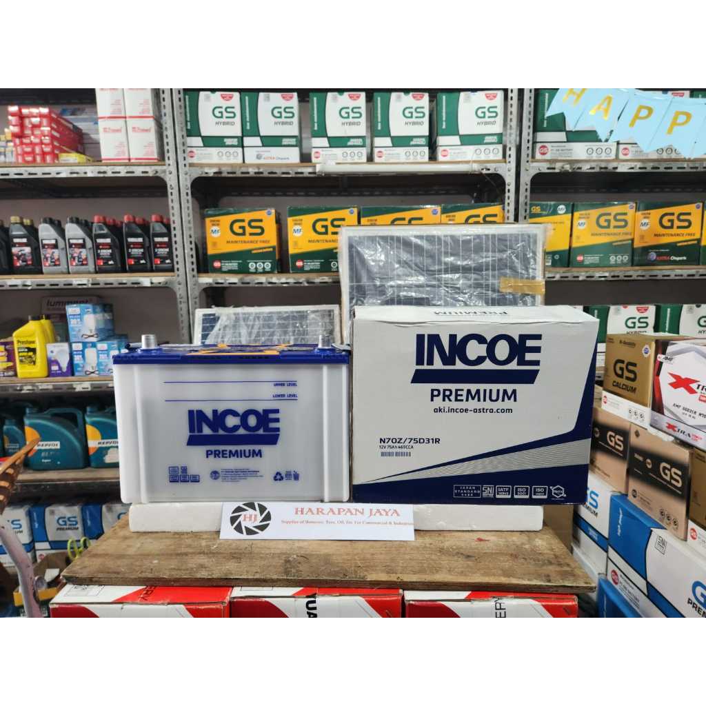 AKI MOBIL INCOE PREMIUM 75D31R / N70Z (75AH) BASAH