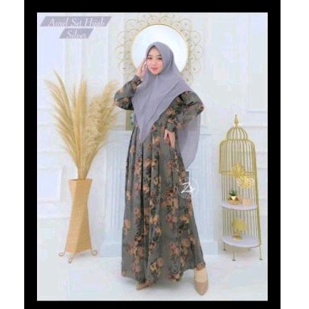 Gamis Premium Silky Set Khimar Zr Ori