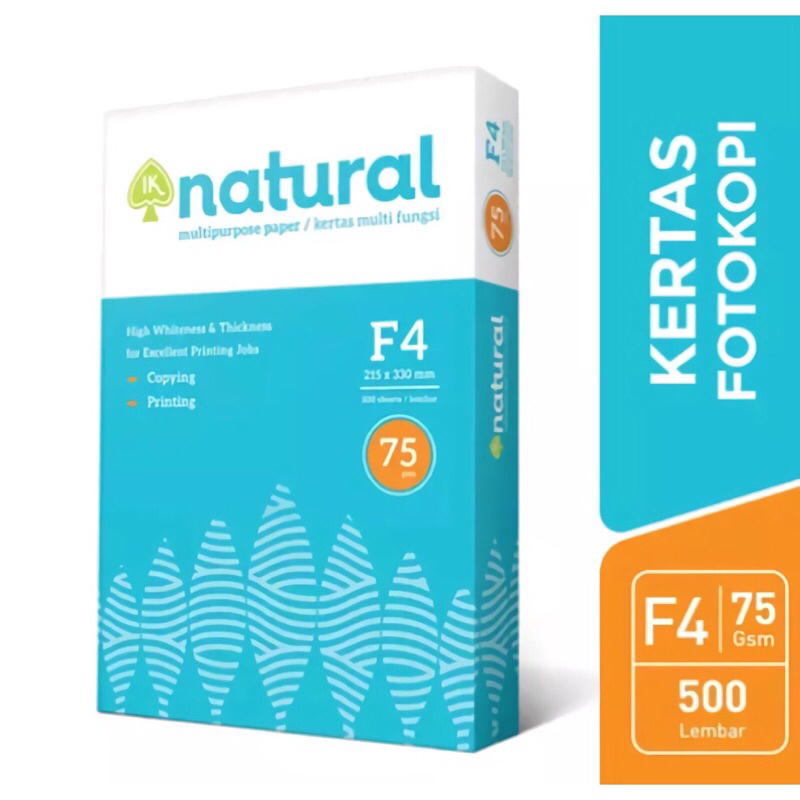 

(3pcs) kertas hvs natural F4 75gram